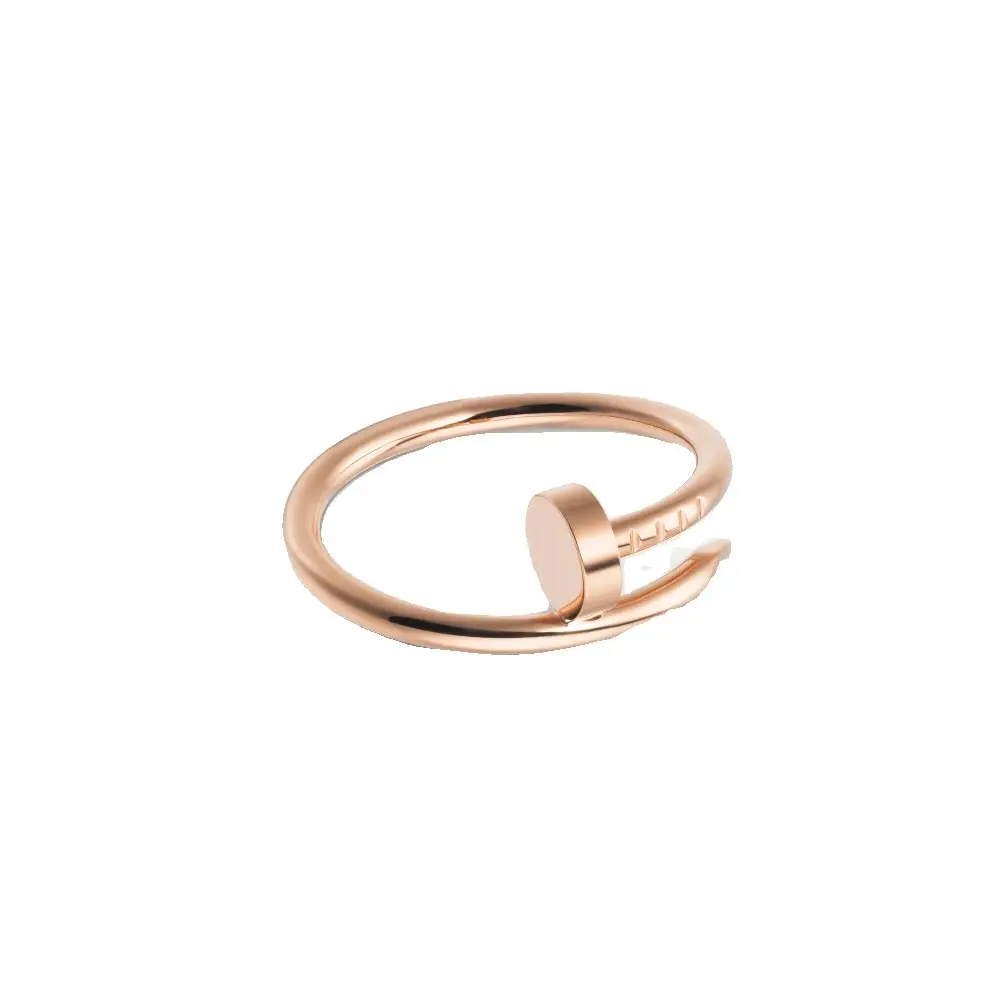 Pre-owned Cartier Juste un Clou Ring Small Model Size 63，rose gold，plain