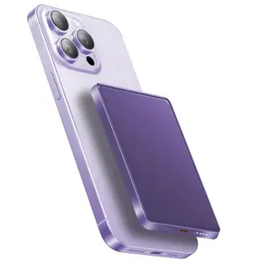 15W Magnetic Wireless Power Bank, 5000mAh Portable Charger, Rechargeable Lithium Polymer Battery Pack for iPhone 15/14/13/Pro/Mini/Pro Max, Wireless Powerbank