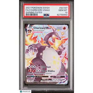 2021 Pokemon TCG—Charizard VMAX #SV107 Shining Fate: Shiny Vault—SHR Foil PSA 10