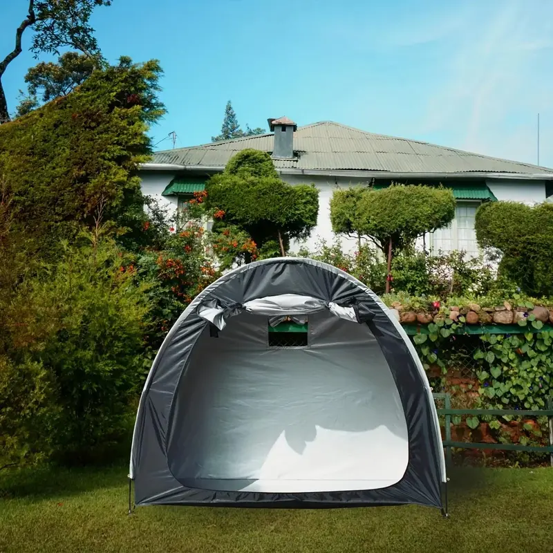 Foldable Portable Bicycle Tent, Mountain Bike Shelter, Large Space, Sun Protection, Rainproof, Dust-Proof, Ideal for Parking Lot, Outdoor Cycling