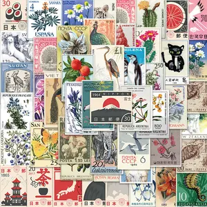 50PCS Cartoon Retro Japanese Stamps Graffiti Stickers For Luggage Phone Case Laptop Notebook Decals Kids Gift RecordingYourLife