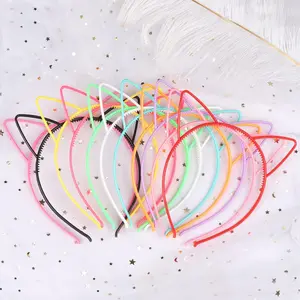 24 Plastic Cat Ear Headbands for Women and Girls - Party Costume and Daily Decorations