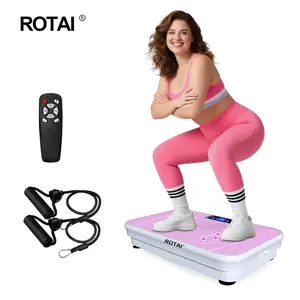 ROTAI Vibration Plate Exercise Machine with Lymphatic Drainage Feature, Whole Body Vibration Plate 300LBS Capacity, Home Gym Kit Workout Equipment for Full Body, Compact Design, Strong Power Workoutmachine Vibrationplates #SummerVibes