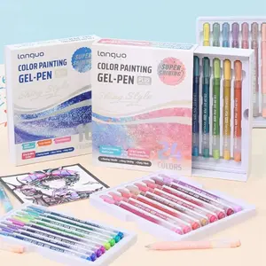 1 Set, 16 Color Flashing Markers, Glitter Metallic Marker, 24/36/54/72 Colors Metallic Highlighter Pens, Vibrant Colors for Writing & Drawing, School Office Christmas Gift