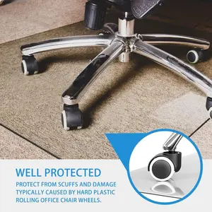 Transparent crystal white PVC floor mat, thickness 1.5mm, highly flexible, waterproof, oil-resistant, heat-resistant, stain-resistant, tear-resistant, suitable for office chair mats, dining table floor mats, and living room floor protectors