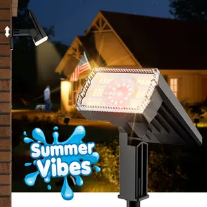 Solar Spot Lights Outdoor, [58 LED/12000K/3 Modes] Easy Installation Solar Lights Outdoor Waterproof IP67, Auto On/Off, 2-in-1 Wall Light Flood Light for Tree Yard Garden Pathway,easiestgardenmakeover
