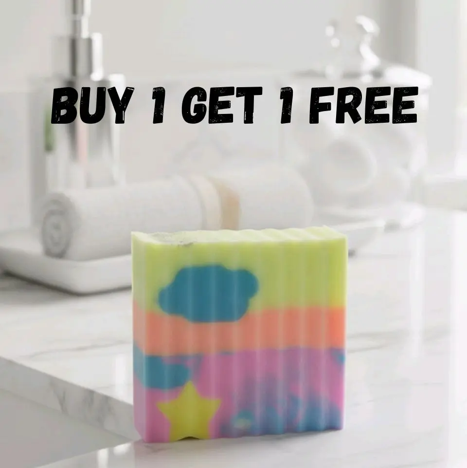 Over The Rainbow Handmade All Natural Goat Milk & Shea Butter Soap/Makeup Brush Cleaner. Cute Handcrafted Soap. Yoni Soap Bar handmade soap Organic