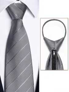 Men's 1200 Needles Polyester Tie, Classic High-End Retro Business Tie, Suitable for Work, Interview, Party, Wedding, Navy, Maroon, Neck Tie