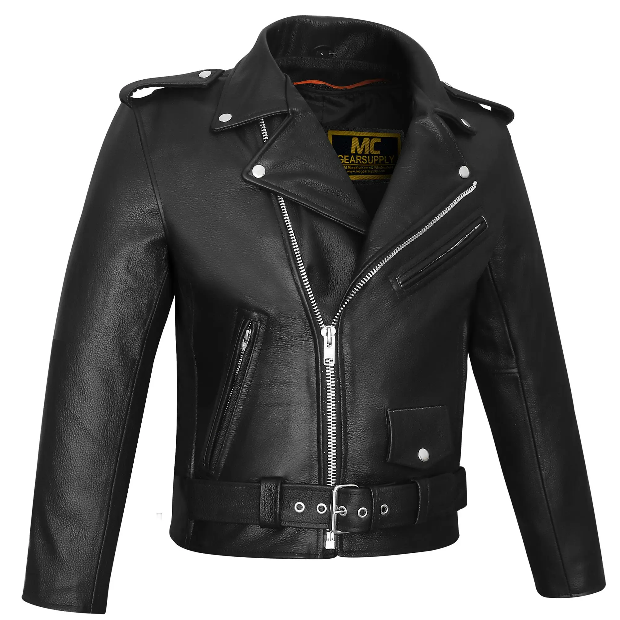 Asymmetric Men's Leather Motorcycle Jacket