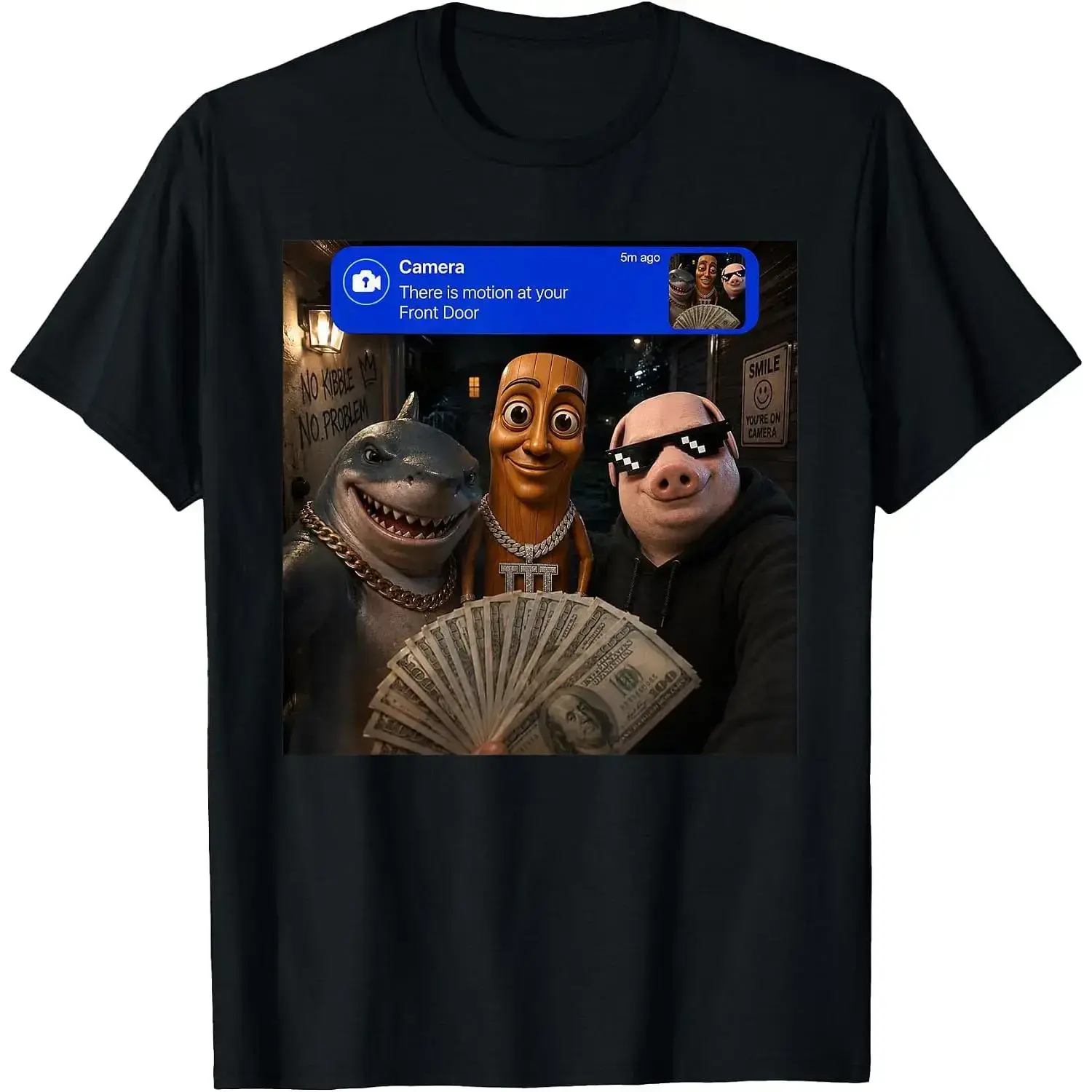 Funny Meme Tung Sahur Triple T John Pork Tralalero Tralala T-Shirt