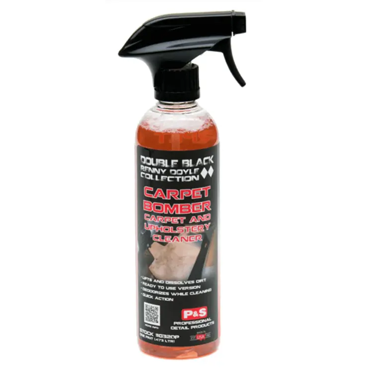 P&S Carpet Bomber Double Black Carpet Cleaning System - Biodegradable Deep Cleaner, Deodorizing Spray, Grease Grime Lifter, Household Items for Car Cleaning, 3-min Odor Fix, Freshens Spaces