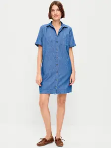 Old Navy Women's Short-Sleeve Mini Shirt Dress