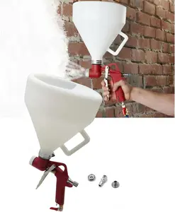 HTTMT- 1.5 Gallon Air Hopper Sprayer Drywall Texture Spray Paint Tool Texture Wall Painting W/ 3 Nozzle Remodel