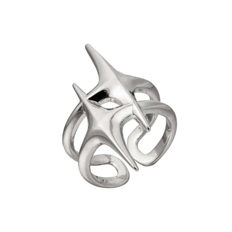 Geometric star ring open adjustable ring men and women daily wear gift
