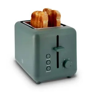 CookWithWillow - Two Slice Toaster with Slide-Out Crumb Tray for Easy Cleanups & made from 99% Recycled Plastic