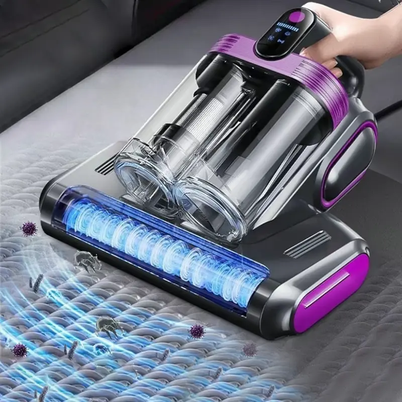 Rechargeable Dust Mite Killer Vacuum Cleaner, Home Vacuum, Cordless Rechargeable Vacuum, Wireless Design, Dual Large Capacity Cups, Ideal for Bed Sofa Crib Cleaning, USB Rechargeable Vacuum