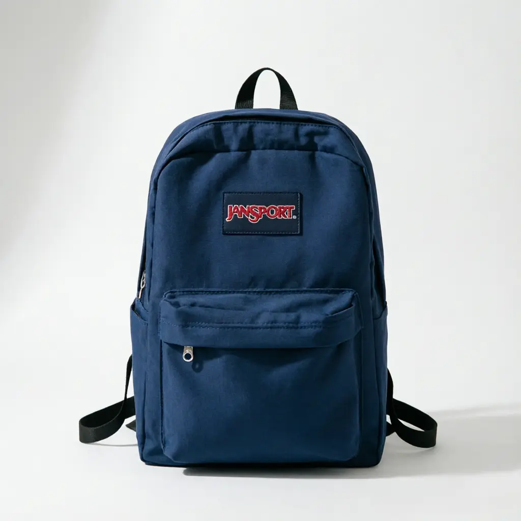 JanSport SuperBreak 1 Backpack - Classic, Lightweight, Durable Water-Repellent Fabric Bag for Students, School & Travel Use, Navy Blue