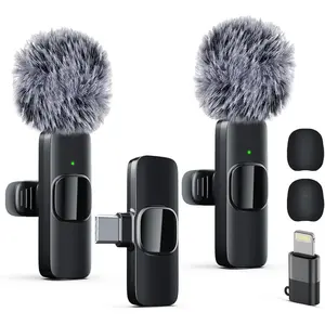 Labstandard Professional Wireless Lavalier Lapel Microphone for iPhone, iPad, mini Video Recording Mic forInterview Video Podcast Vlog YouTube&Livestream, Noise Reduction, Plug &Play