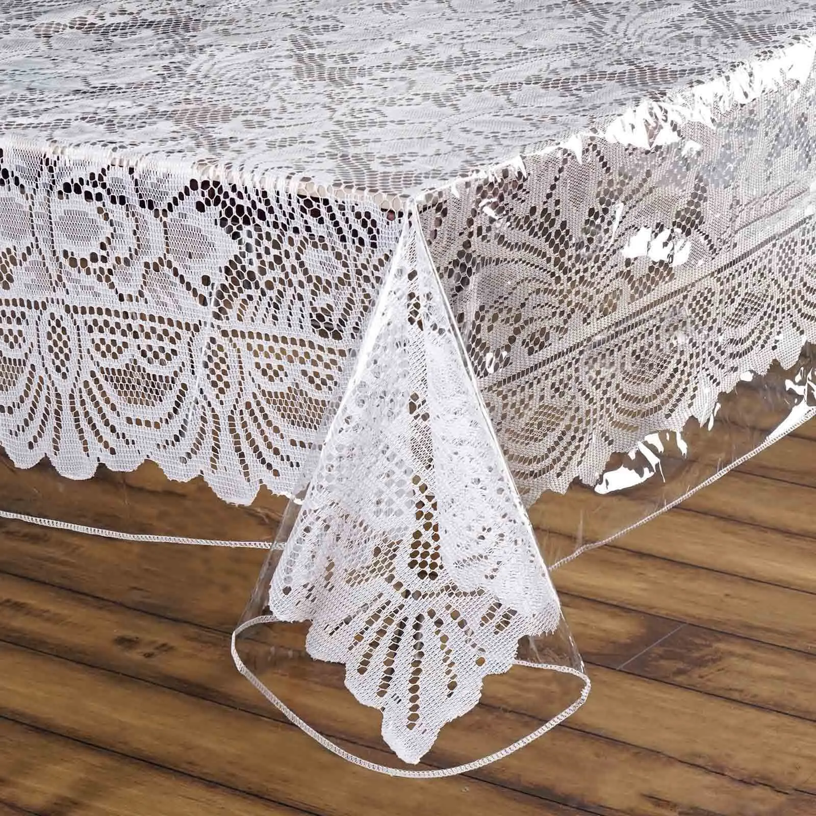 Vinyl Tablecloth 70"x70" Clear Eco-Friendly Square - PVC Waterproof Cover 10 Mil Thick