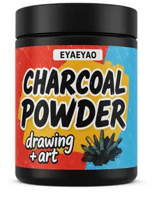 Eyaeyao Artist Charcoal Powder 4oz Smooth Professional Shading Sketching for Paper Canvas Ultra Fine 325 Mesh Non Toxic Acid Free