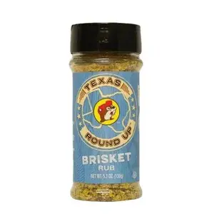 Buc-ee's Texas Round Up Brisket Rub, 5.3 oz Garlic Seasoning Powder - Specially Crafted Spice & Herb Blend for Smoking, Grilling - Rich, Savory Flavor