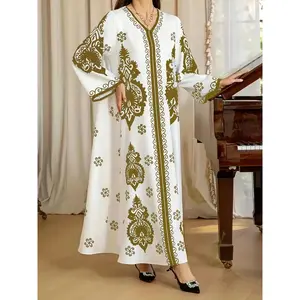 Middle Eastern digital printed dresses, Muslim evening gowns, long robes, and elegant women's clothing are perfect for casual wear and special occasionsRAIMENTRY