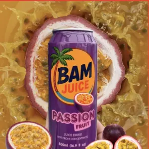 BAM Juice Passion Fruit Beverage with Pineapple Mango & Cherry 500ml Can