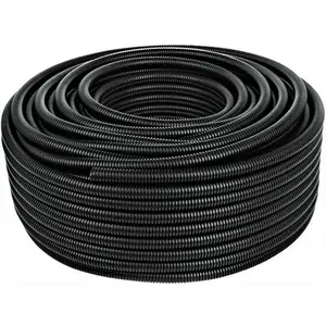 20 Ft 5/8" Split Wire Loom Conduit Polyethylene Tubing Black Color Sleeve Tube