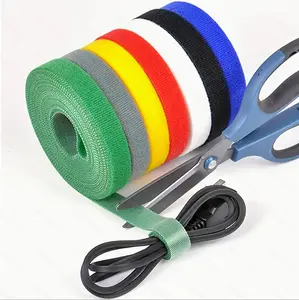 7 rolls of multi-color Velcro straps 100 cm / 39.37 inches. Can be freely cut to length. Reusable wire organizer. Wire fixing strap. Telephone accessory organizer. Cable protection tape. Bundling strap.