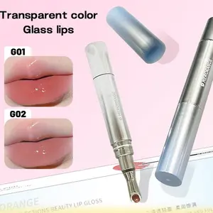 Natural Moisturizing Lip Gloss Stick – Plumping Gloss Lipstick for Women & Girls, Long-Lasting Shine, Raspberry Pink & Nude Shades, Lip Care Makeup Supplies