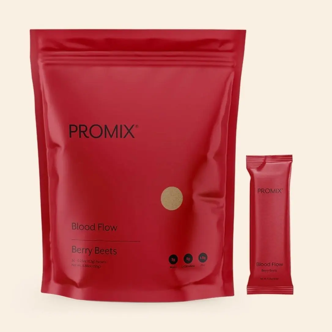 Promix Blood Flow Powder – Circulation & Performance Support – Beet Root + Nitric Oxide – Berry Beets Flavor – 30 Servings