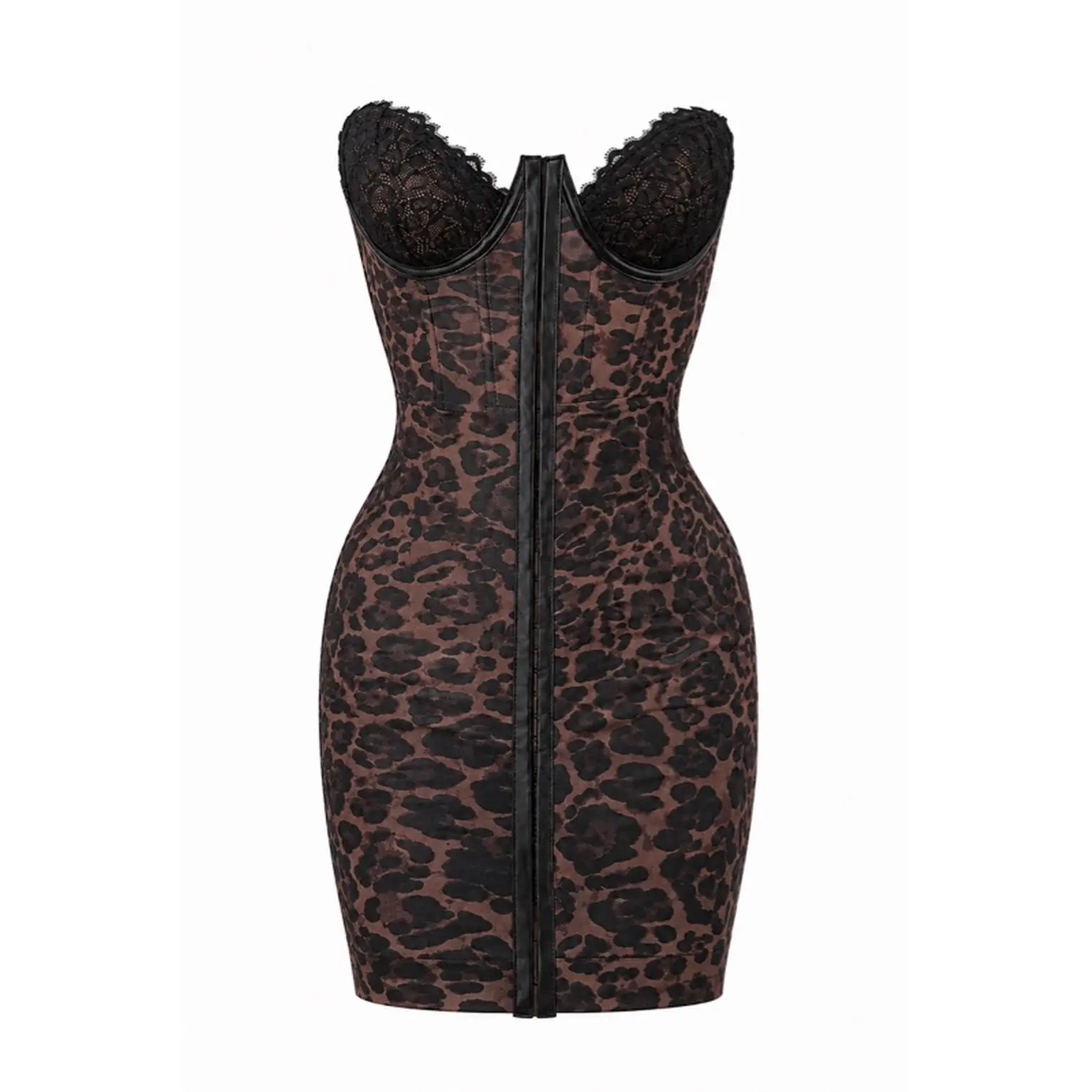 Strapless Mini Cheetah Dress