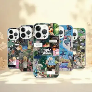 Studio Ghibli Castle Phone Case Cute Fantasy Art Cover Compatible with iPhone X, 11, 12, 13, 14, 15, 16, 17 Plus Pro Promax & SS Galaxy S21-25 Series