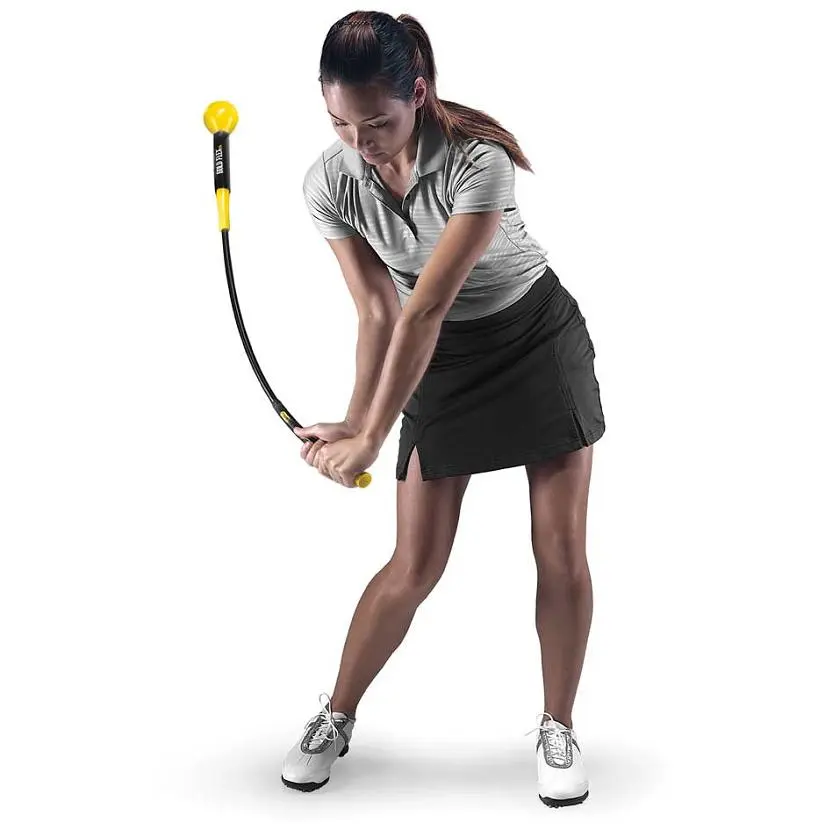 SKLZ Gold Flex 40 Ladies & Juniors Strength & Tempo Trainer, Core Muscle Workout Tool, Improves Swing, Promotes Flatter Swing Plane, Low-Impact Stretch, Easily Fits in Golf Bag for Course Use, Golf Course, Compact, Golf Course Use