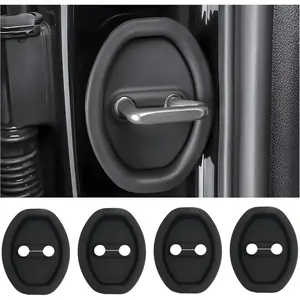 4pcs Silicone Door Latch Protective Cover Shock Absorbing Car Door Lock Guard for Vehicle Locks Easy Installation