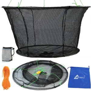 Drasry Fishing Net Trap for Crayfish Crab Bait Minnow Shrimp Foldable Fish Crawdad Lobsters Cast Net Collapsible