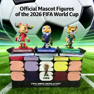 Limited Edition Official Licensed 2026 FIFA World Cup Mascot 3D Figures. Clutch, Maple Leaf & Zayu Collectibles For USA Canada Mexico Soccer Fans. Premium Quality Souvenirs In 6cm & 9cm Sizes, Ideal Gifts For Collectors & World Cup Enthusiasts.