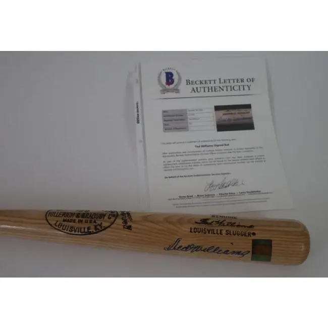 Ted Williams Autographed Louisville Slugger Baseball Bat (Fanatics and Beckett COA)