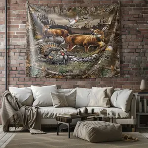Outdoor Hunting Themed Tapestry,Designed With a Wild Natural Style,Perfect for Home and Office Decoration,Made Of Durable Fabric Materials