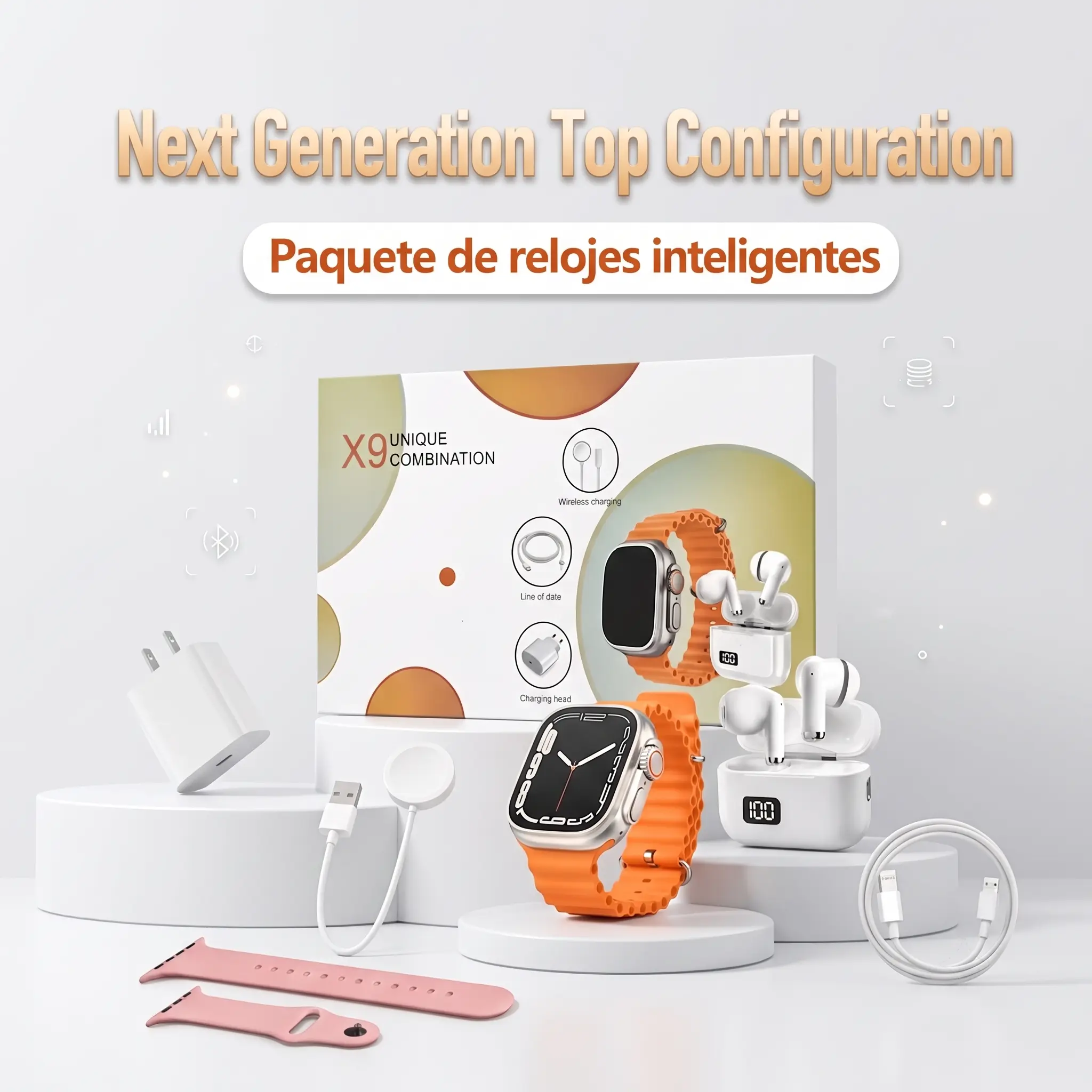 Fitness Tracker Watch for Men & Women, 2.01" Touch Screen Activity Tracker with Step Counter, Message Reminder, Alarm Clock, Music Control, Comfortable Strap, Compatible with iOS and Android Phones