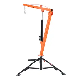 【Super Brand Day】VEVOR Hydraulic Pickup Truck Crane, 1000 lbs Capacity, 360° Swivel, Hitch Mounted Crane with Three Boom Capacities of 500 lbs, 750 lbs & 1000 lbs, for Lifting Goods in Construction, Forestry, Factory,DEALS FOR YOU