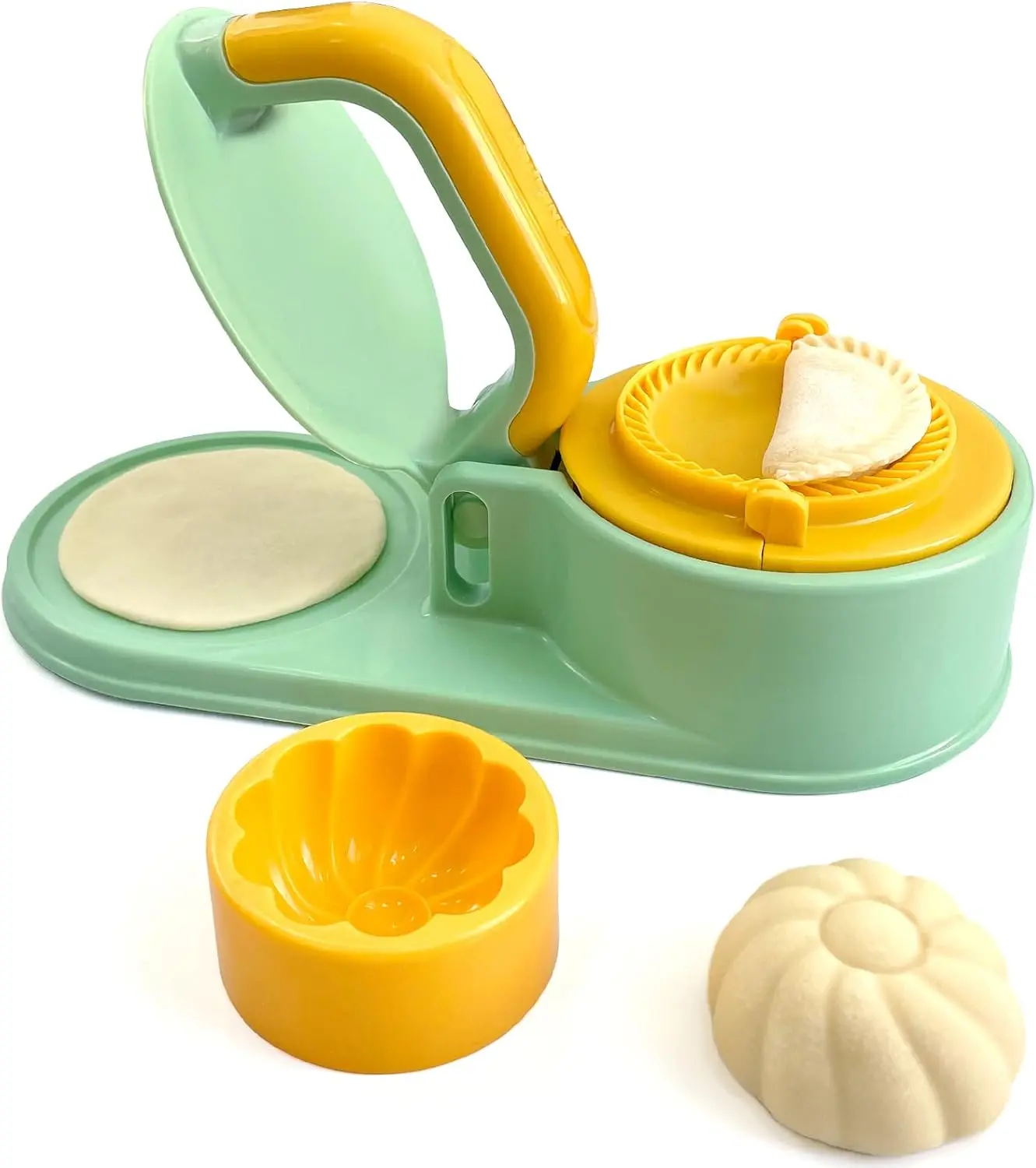 Lightweight 2-in-1 Dual Function Round Circular Dumpling Wrapper Press & Bun Making Mold, Household Family Kitchen Dough Tool for Dumpling & Bao Wrappers