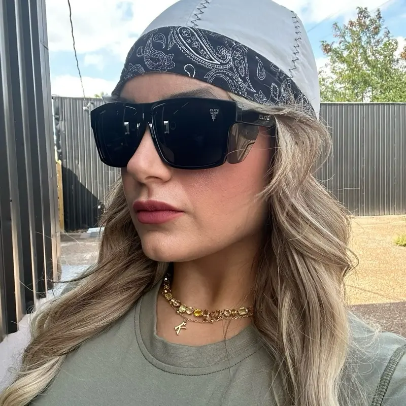 Elite Welding Cap – White with black Paisley Band
