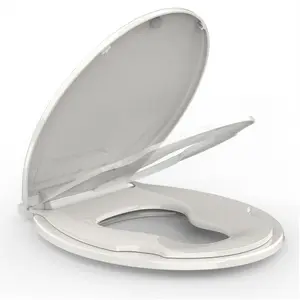 17IN Toilet Seat Elongated,Toilet Seat with Toddler Seat Built in, Potty Training Toilet Seat Elongated Fits Both Adult and Child, with Soft Close, Easy Install and Clean