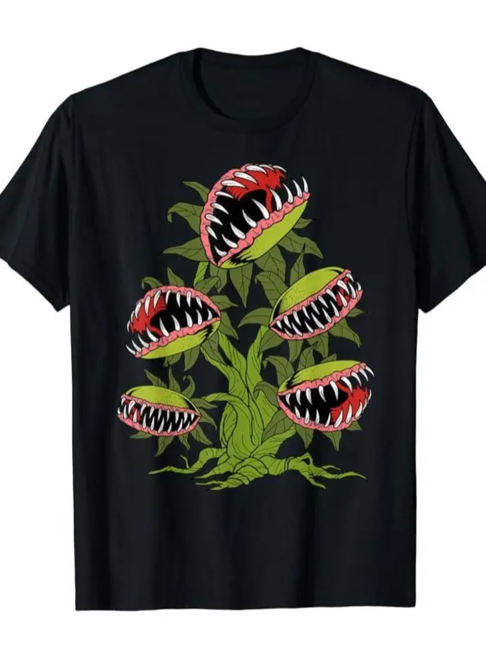Venus Fly Trap Shirt Men Women Monster Carnivorous Plants T-Shirt Menswear Crew Neck