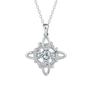 Celtic Knot Wreath Design Necklace Witch Goddess Hecate Symbol Amulet Accessory Gift for Women