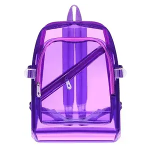 Transparent Backpack Waterproof PVC Clear Plastic Daily Teenager Girls School Bag senior