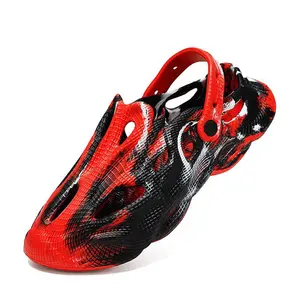Men's Beach Sandals: Stylish Contrast Colors, Anti-Slip, Two-Way Wear Hole Shoes for Casual