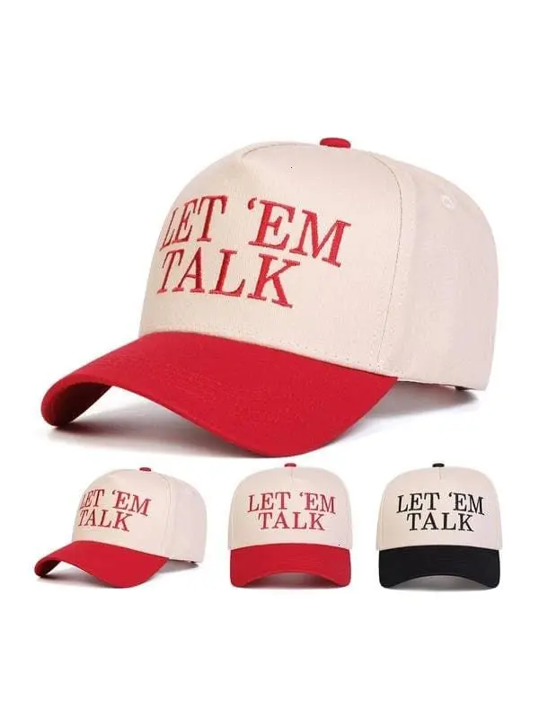 ‘em Talk Vintage Hat, Classic Style Suitable for Outdoor Activities, Adjustable Size, Comfortable and Fashionable