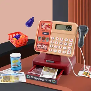 Simulation Cash Register Toy, Pretend Play Cash Register Toy, Shopping Cart Toy, Supermarket Cash Register Toy, Kids Pretend Play Toy, Grocery Store Playset, Dollar